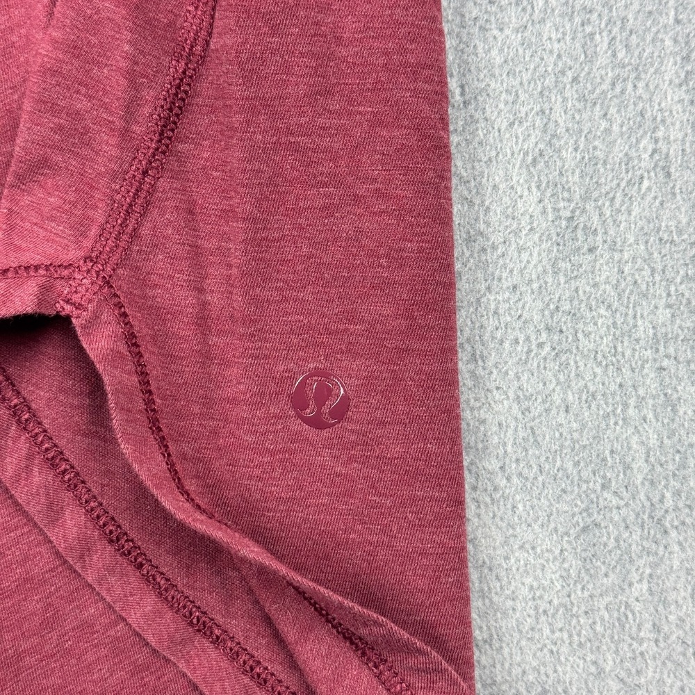 Lululemon Shirt‎ Womens 8 Maroon Yogini 5 Year Long Sleeve Tee Athletic Yoga Gym - Picture 3 of 10